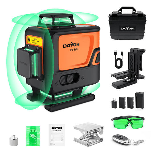 Niveau Laser 360° 16 Lignes – Dovoh P4-360G, Auto-nivelant Vert Haute Précision