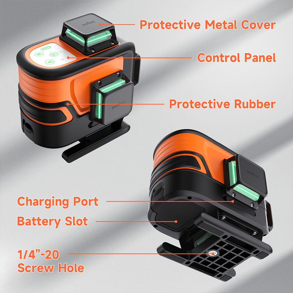 Niveau Laser 360° 16 Lignes – Dovoh P4-360G, Auto-nivelant Vert Haute Précision