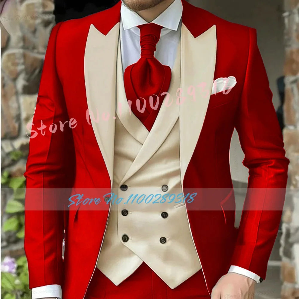 Classic Dark Brown Men's Wedding Suit - 3 Piece Custom Made (Jacket, Vest, Pants) - Formal &amp; Business Attire.