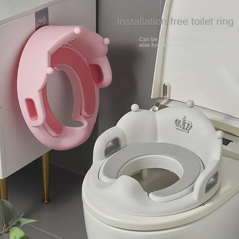 Anneau de siège de toilette pour bébé et enfant Coussin pour bébé et petit garçon Couvre-bassin Toilette pour enfant Toilette auxiliaire pour la maison - StyleZenTech