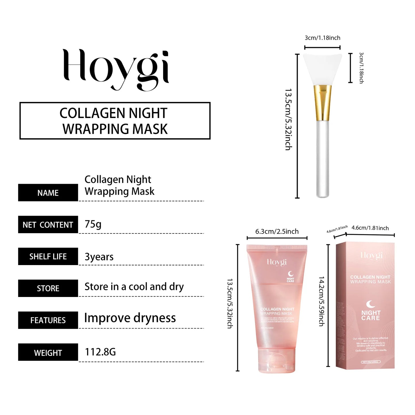 Masque Gel Nuit au Collagène – Hydratant, Raffermissant, Purifiant et Éclat du Teint