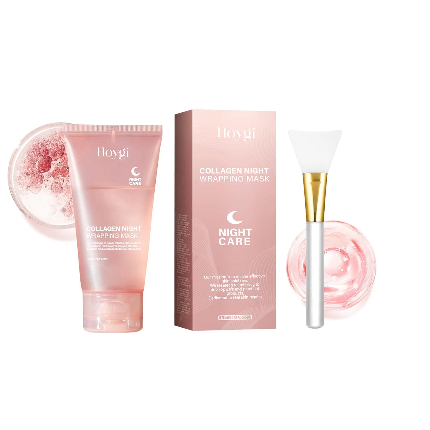 Masque Gel Nuit au Collagène – Hydratant, Raffermissant, Purifiant et Éclat du Teint