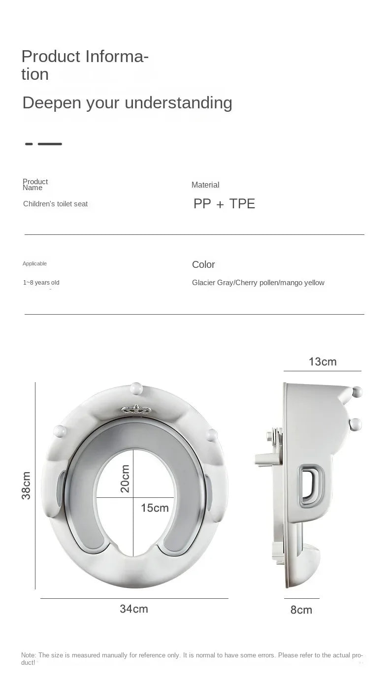 Anneau de siège de toilette pour bébé et enfant Coussin pour bébé et petit garçon Couvre-bassin Toilette pour enfant Toilette auxiliaire pour la maison - StyleZenTech