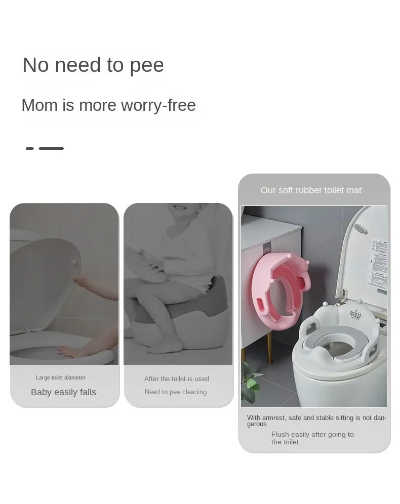 Anneau de siège de toilette pour bébé et enfant Coussin pour bébé et petit garçon Couvre-bassin Toilette pour enfant Toilette auxiliaire pour la maison - StyleZenTech