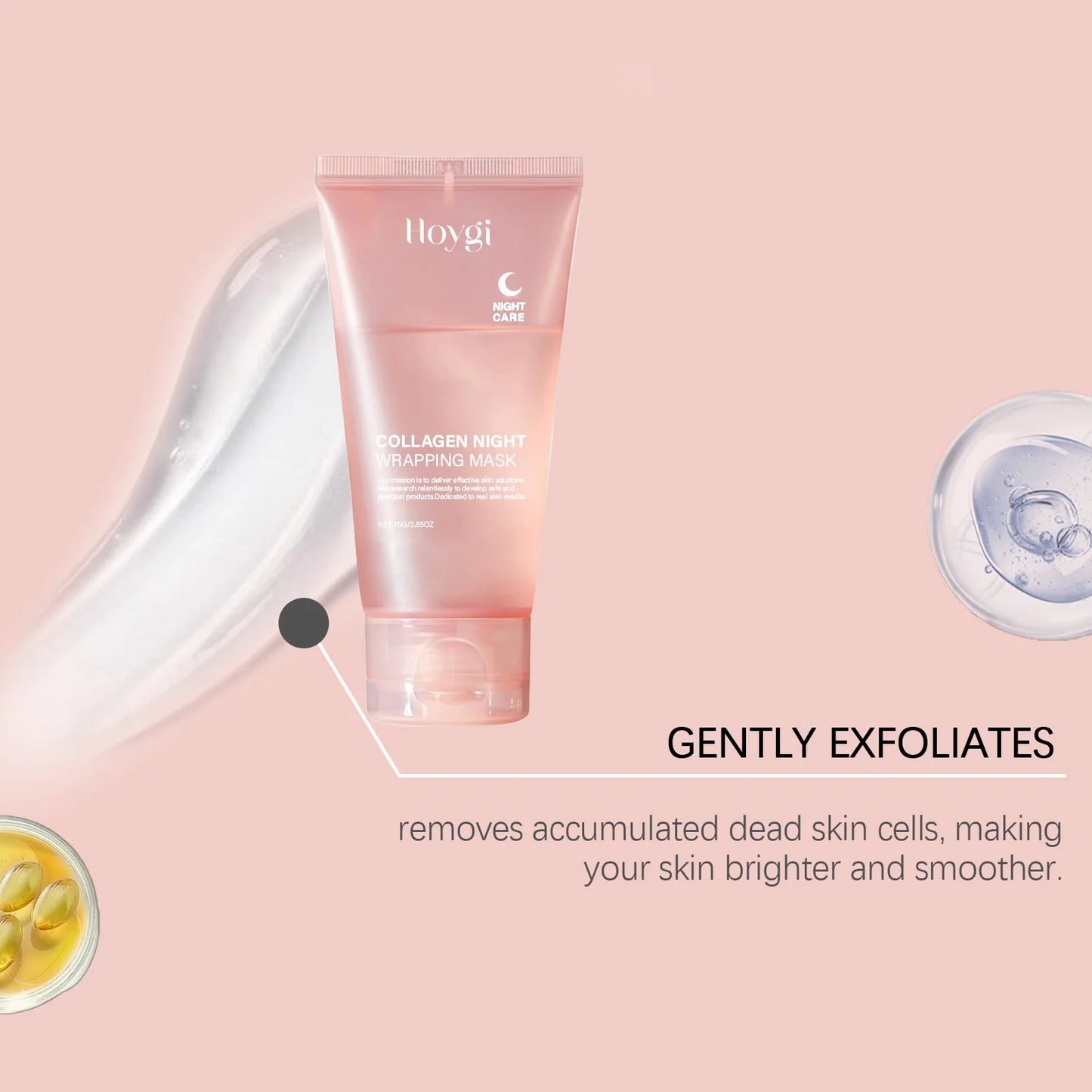 Masque Gel Nuit au Collagène – Hydratant, Raffermissant, Purifiant et Éclat du Teint