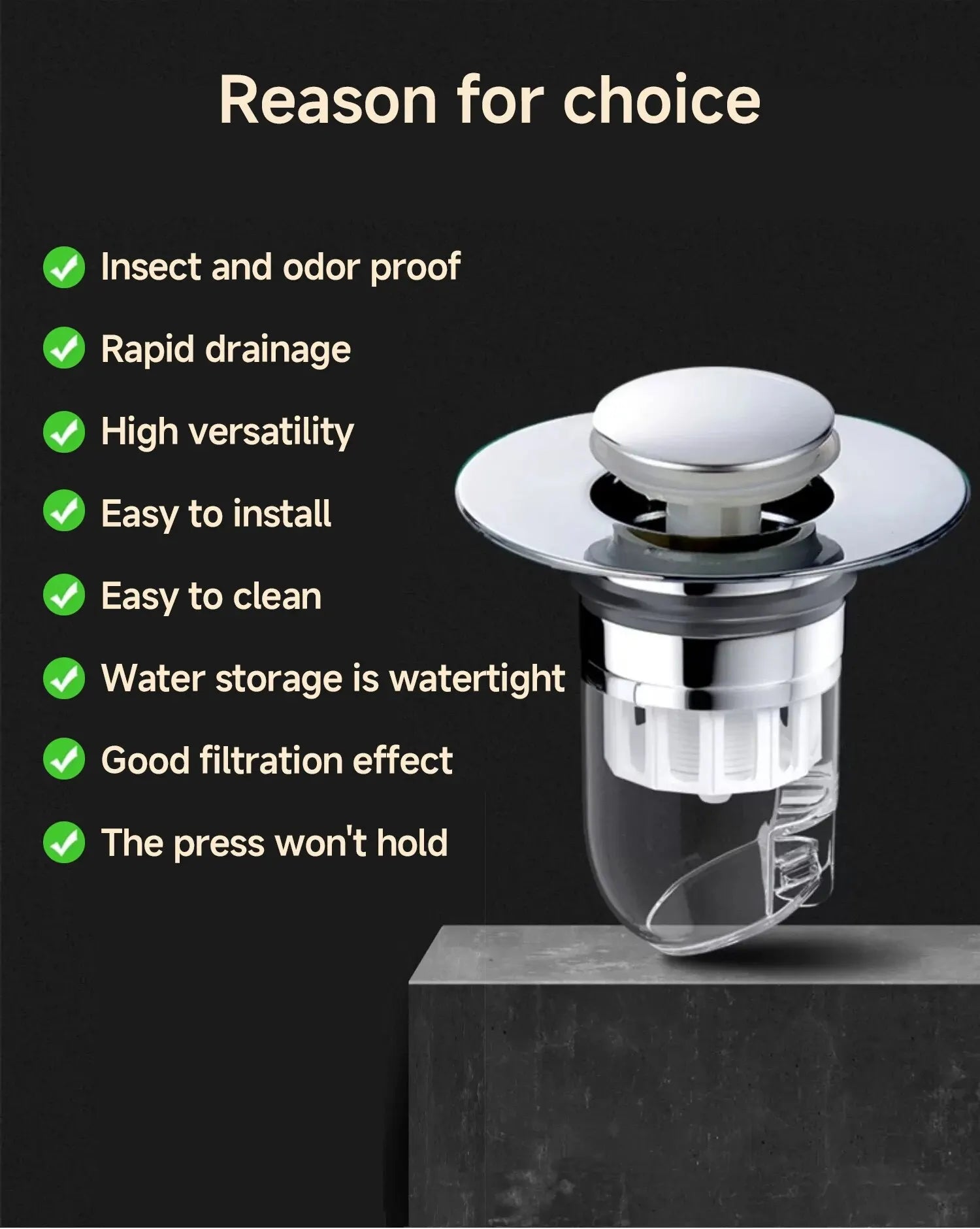 Universal Basin Pop-up Drain Filter Wash Basin Hair Sink Strainer Kitchen Bathtub Stopper Shower Plug Bathroom Tool - StyleZenTech