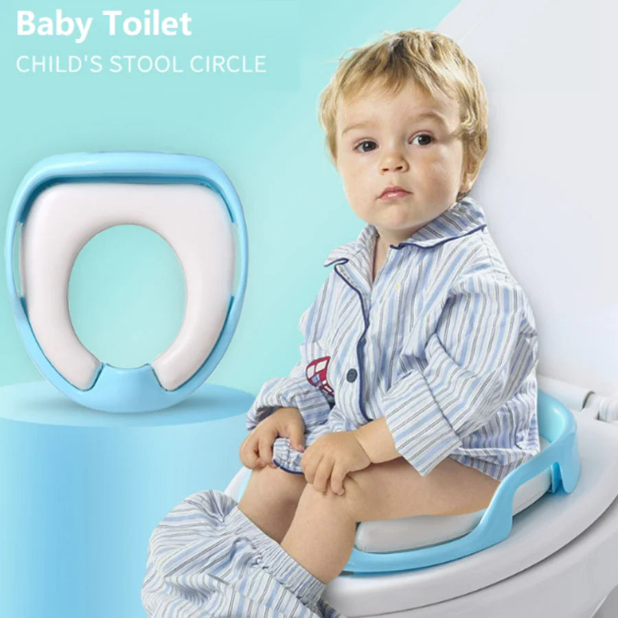 Children's Toilet Seat, Baby Soft Toilet Seat, Portable Baby Toilet Auxiliary - StyleZenTech