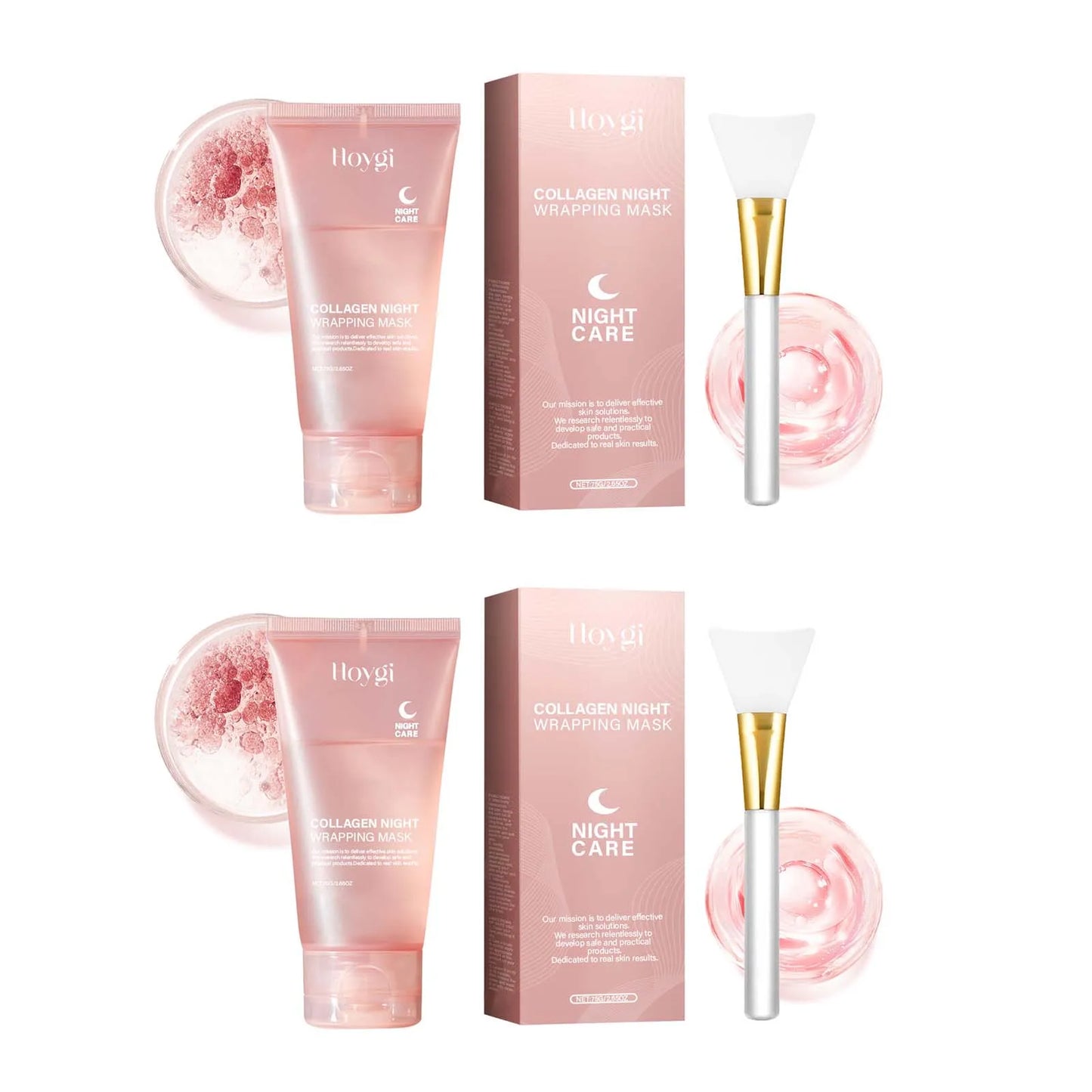 Masque Gel Nuit au Collagène – Hydratant, Raffermissant, Purifiant et Éclat du Teint