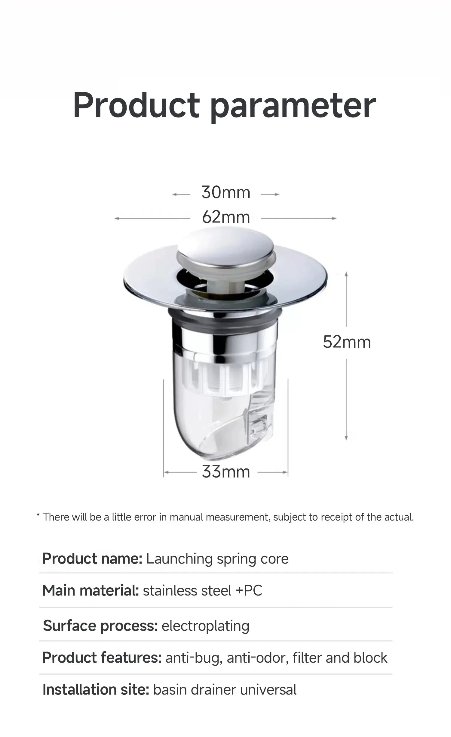 Universal Basin Pop-up Drain Filter Wash Basin Hair Sink Strainer Kitchen Bathtub Stopper Shower Plug Bathroom Tool - StyleZenTech