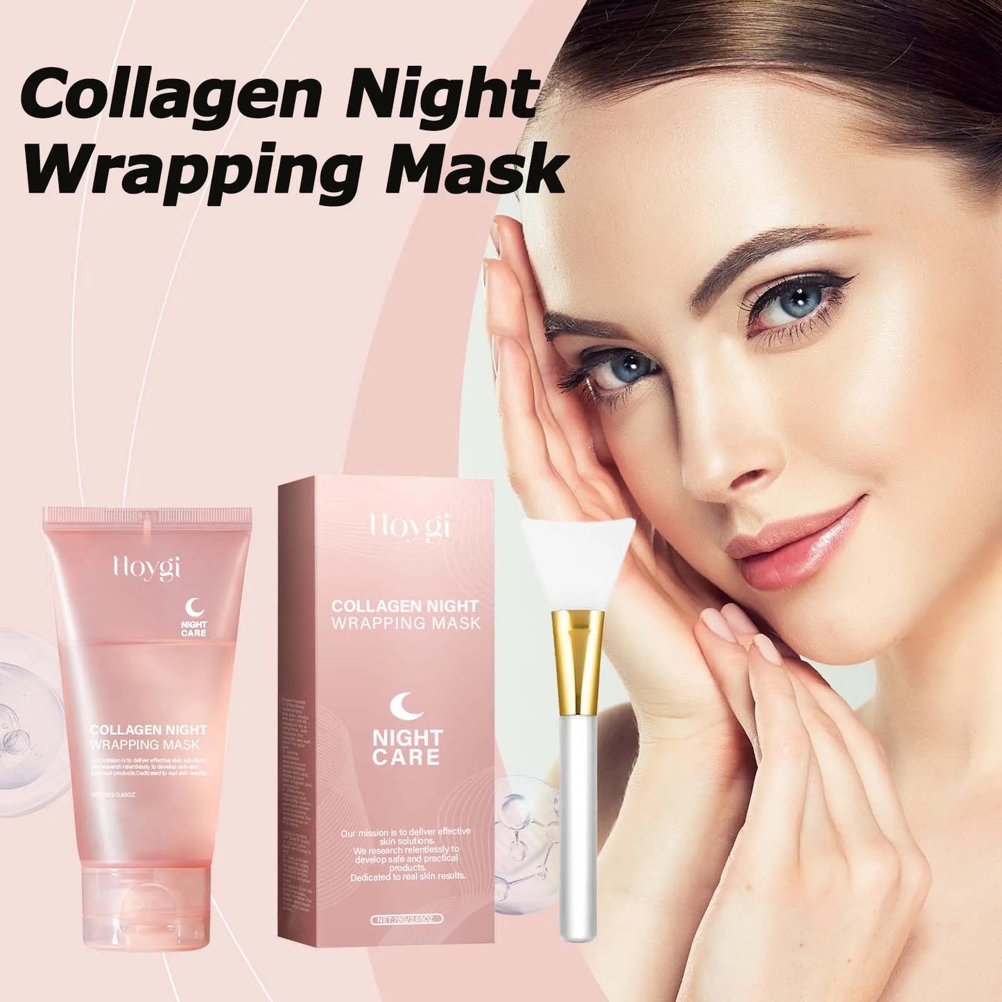 Masque Gel Nuit au Collagène – Hydratant, Raffermissant, Purifiant et Éclat du Teint